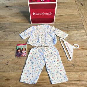 American Girl Emily’s Pajamas Complete w Box Hanger Book & Tissue, Retired Set
